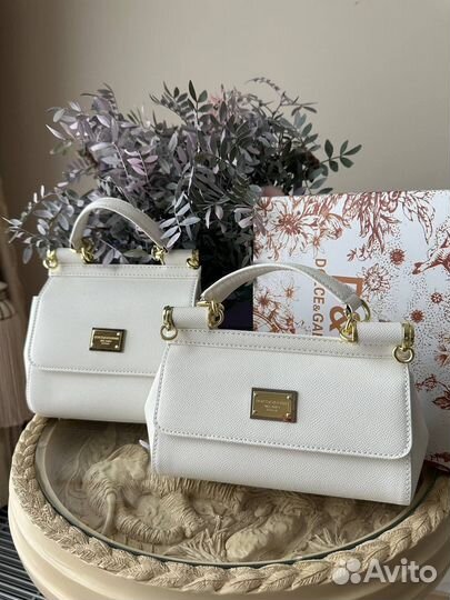 Сумка dolce gabbana sicily люкс натуральная кожа