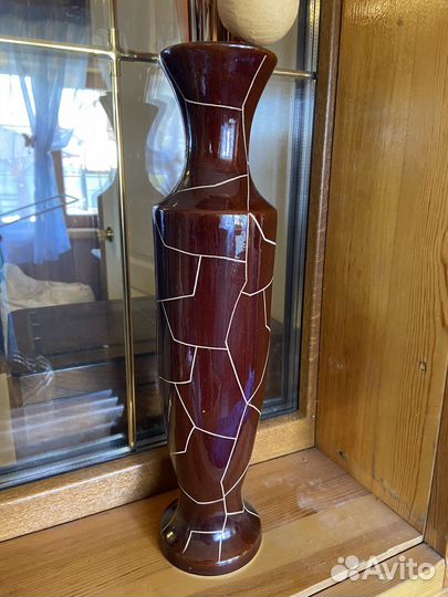 Ваза керамика с сухоцветами