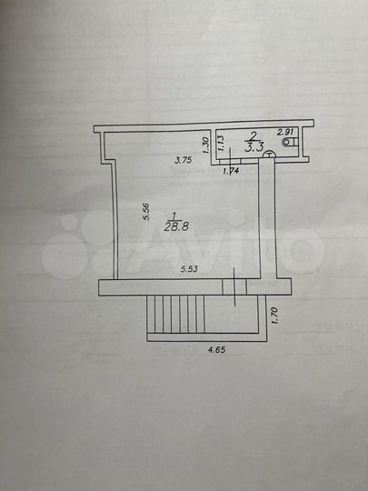 Свободного назначения, 34 м²