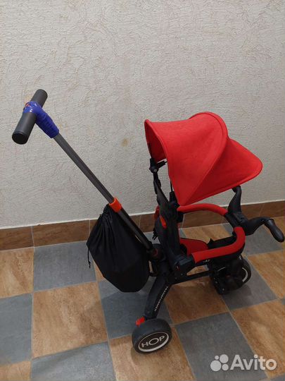 Трехколесный велосипед с ручкой складной