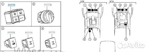 Блок кнопок Toyota