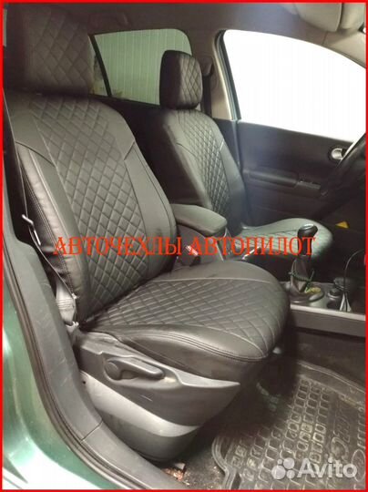 Чехлы Автопилот Renault Megane 3 из экокожи чёрные