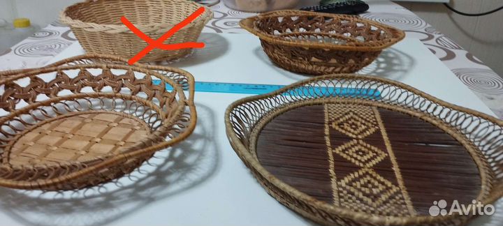 Плетёная хлебница, сухарница