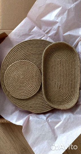 Набор сервировочный из джута (6 предметов)