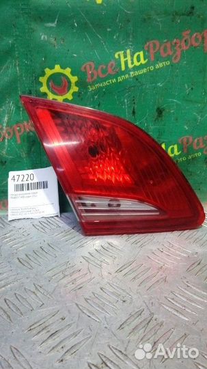 Фонарь внутренний левый Peugeot 408 седан 2012