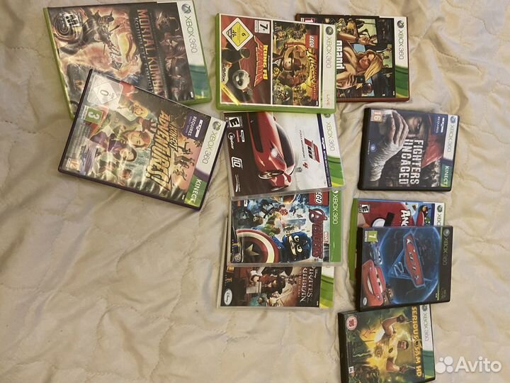 Джойстик xbox 360, kinect и 28 дисков для него