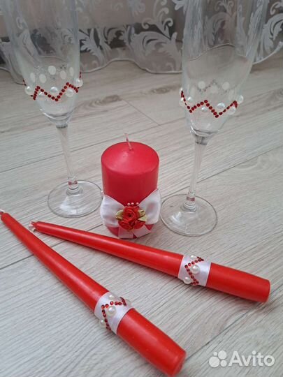 Свадебные аксессуары: свечи, бокалы, и т.п