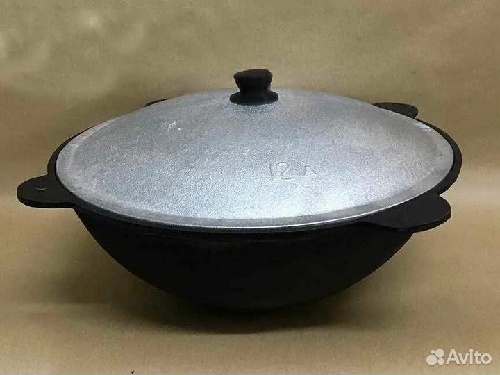 Казан 12 литров Наманган толщина 8 мм