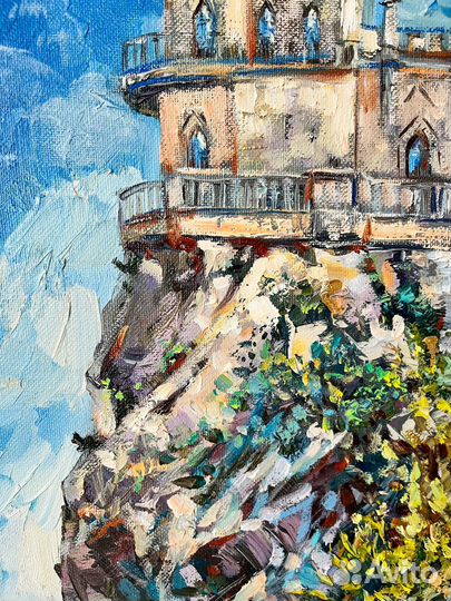 Ласточкино гнездо картина авторская 40*50 см