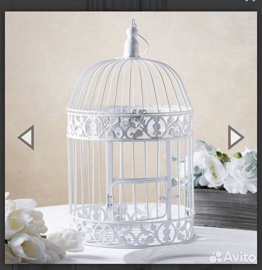 Клетка декоративная белая