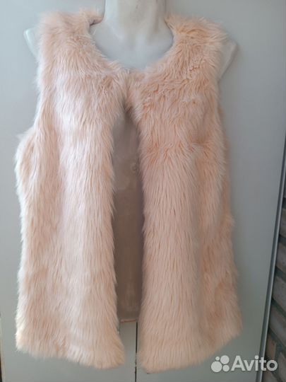 Жилетка меховая женская розовая 40-42