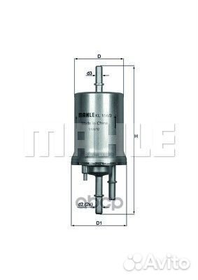 Фильтр топливный knecht/mahle KL156/3 KL156/3 M