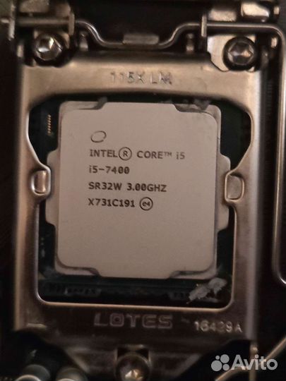 Intel core i5 7400 + материнская плата B250-HD3P