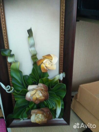 Картина из натуральной кожи