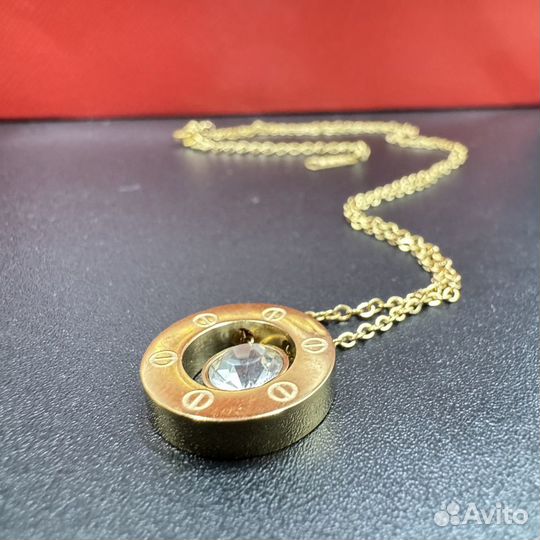 Cartier браслет + кулон gold