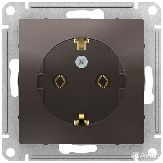 Розетка Schneider Electric AtlasDesign с заземлени