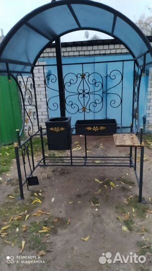 Мангал с печью под казан и крышей