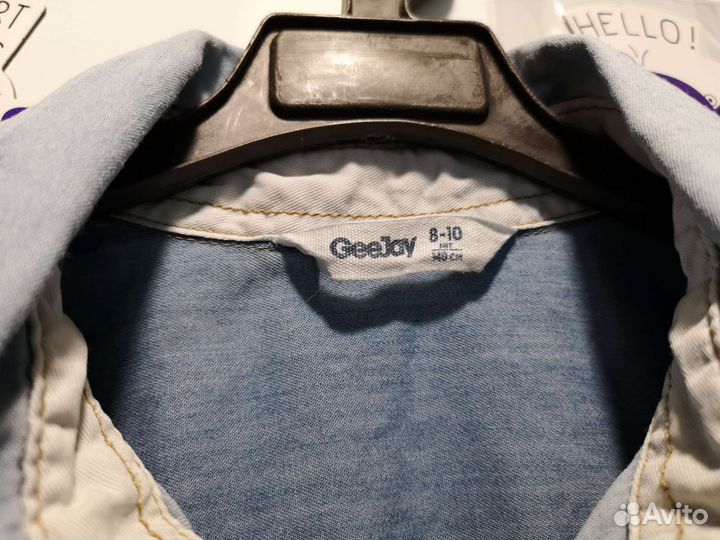 Джинсовая рубашка на 8-10 лет