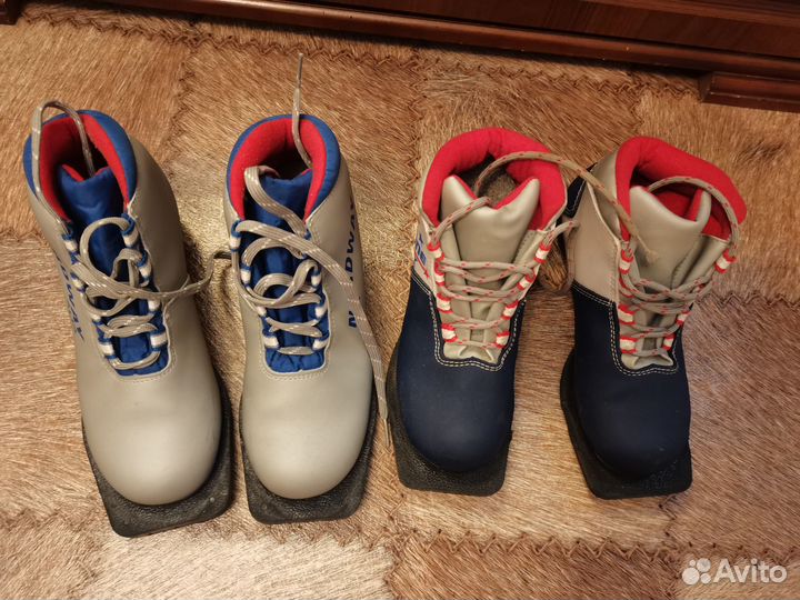 Лыжи Tisa sport step, лыжные ботинки 33, 35