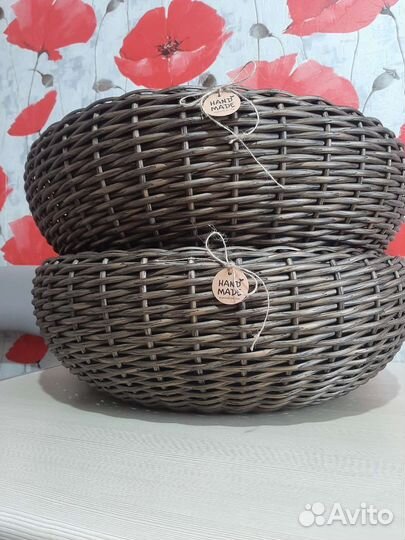 Кашпо для цветов плетеное