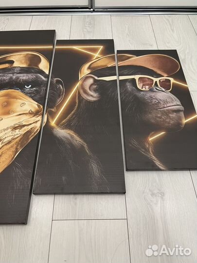 Модульная картина три мудрые обезьяны