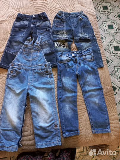 Джинсовые брюки для мальчика 2 - 3 года бу