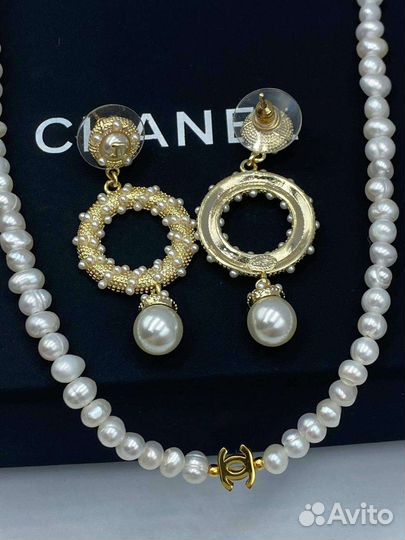 Chanel Серьги Натуральный Жемчуг