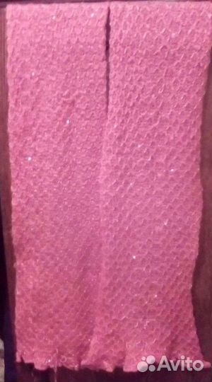 Шарф вязаный ажурный500р