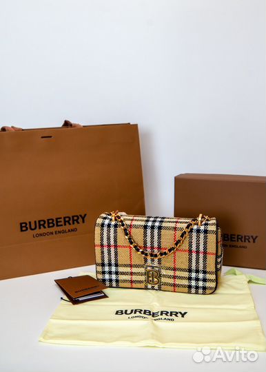 Женская сумка burberry Lola vintage в клетку