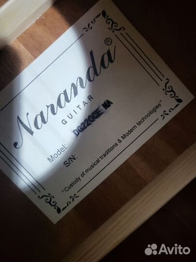 Электроакустическая гитара (Naranda DG220GE NA)