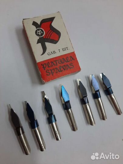 Перья шрифтовые Латвия'78г