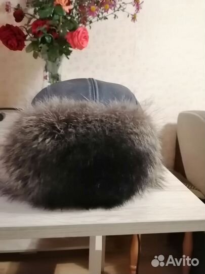 Мужская шапка с натуральным мехом