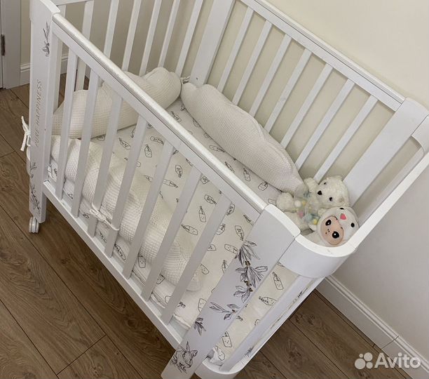 Бортики в кроватку happy baby