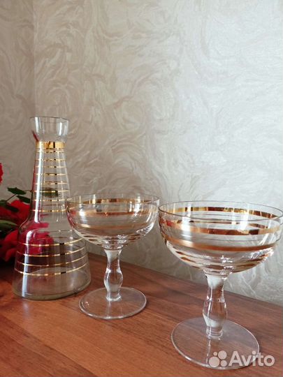 Фужеры и графин СССР 60-х гг