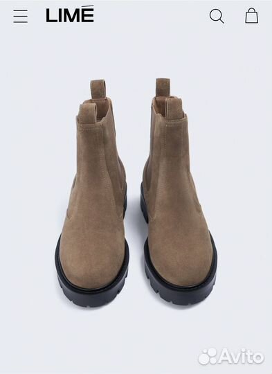 Челси lime из натуральной замши
