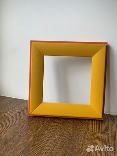 Рамка, багет желто-оранжевая деревянная