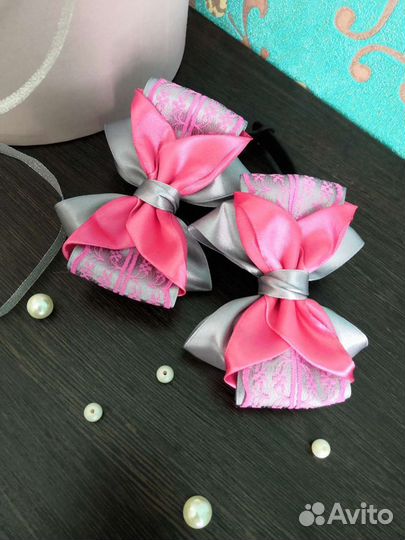 Резинки для волос для девочки ручной работы, 2шт