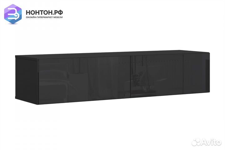 Тв-тумба somero черный / черный глянец