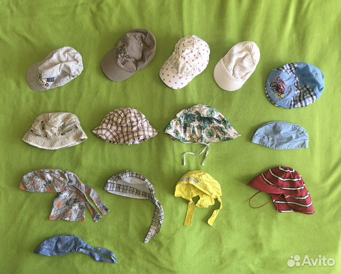 Шапки, кепки, панамы детские разные