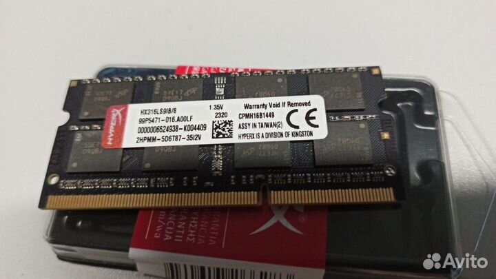 Оперативная память ddr3l 8gb 1600 sodimm Kingston