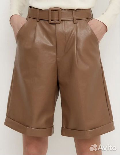 Шорты женские кожаные