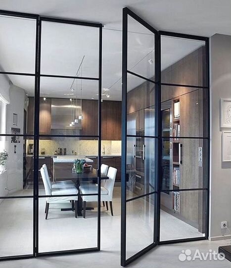 Межкомнатные перегородки из алюминия на заказ