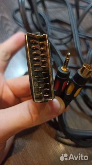S-video +mini джек 3.5(аудио) to scart кабель