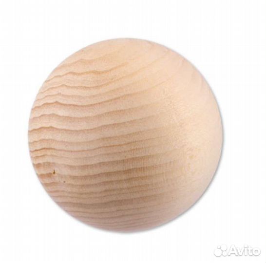 Заготовка для декора шар d 4.5 см, дерево, 5 шт