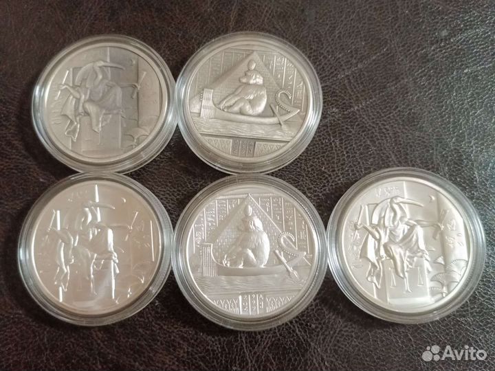 2023 Боги Египта Тот раунд США 2 унции серебро