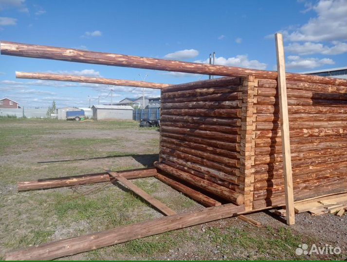 Срубы ручной рубки из бревна