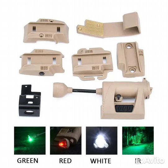 Тактический ик фонарь на шлем Tec Charge Pro