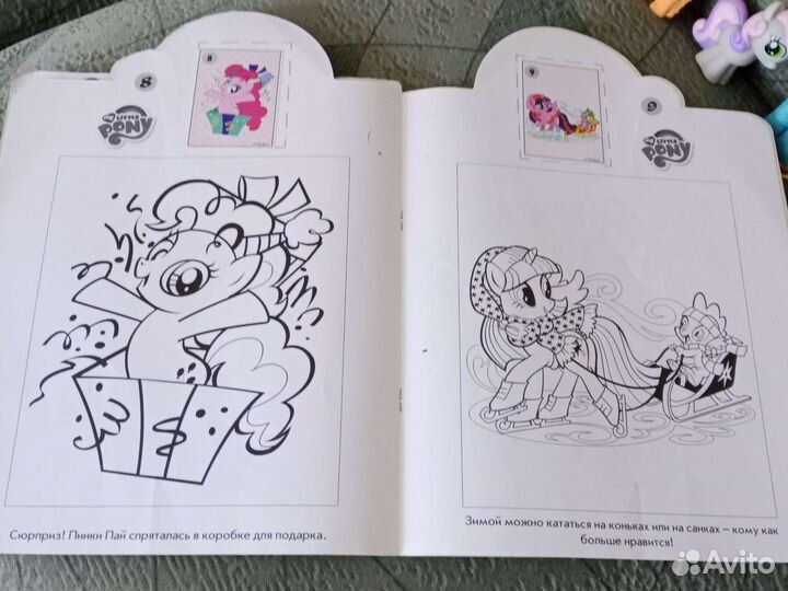 Игрушки Май литл пони и раскраска лотом