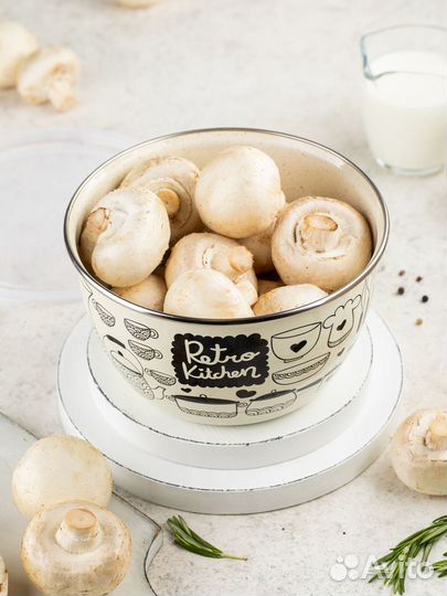 Миска эмалированная Metrot Ретро, с крышкой, 2,4 л