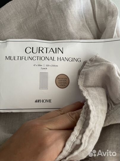 Hm home шторы лен новые с рюшами